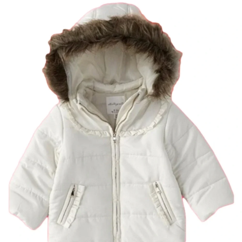 📣 Baby Girl 🎀 18-24 Mths Faux Fur Trim  Puffer Coat  🧥 NWOTags So Cute 🎁